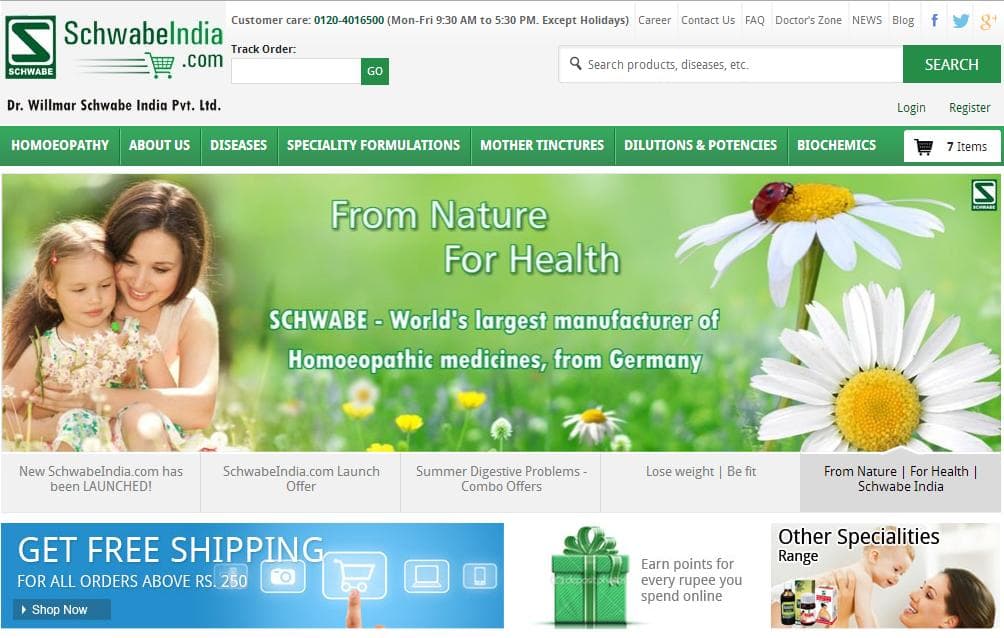 www.SchwabeIndia.com has been re-launched